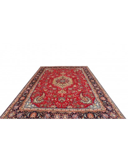 Tappeto Tabriz Persia marrone giallo 253x360