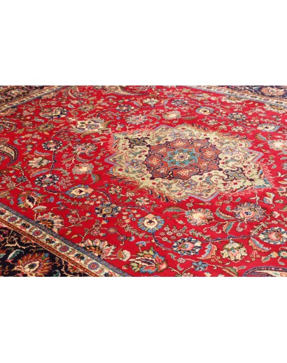 Tappeto Tabriz Persia marrone giallo 253x360