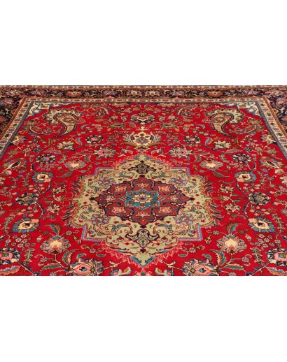 Tappeto Tabriz Persia marrone giallo 253x360