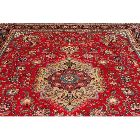 Tappeto Tabriz Persia marrone giallo 253x360