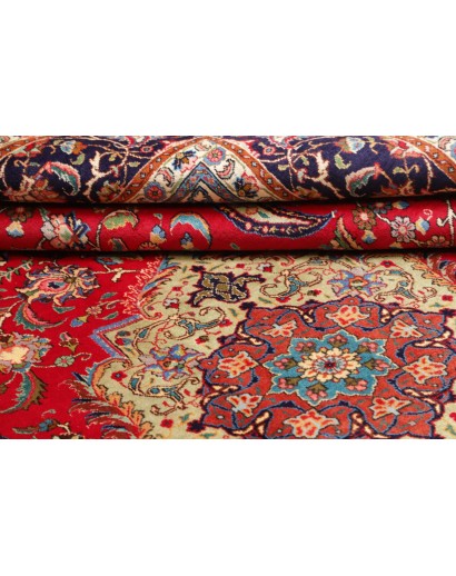 Tappeto Tabriz Persia marrone giallo 253x360