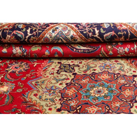 Tappeto Tabriz Persia marrone giallo 253x360