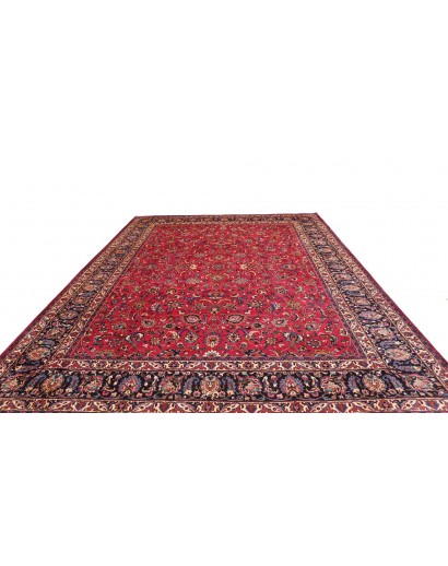 Tappeto Mashad Persia marrone blu 308x390