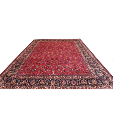 Tappeto Mashad Persia marrone blu 308x390