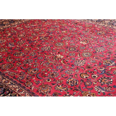 Tappeto Mashad Persia marrone blu 308x390