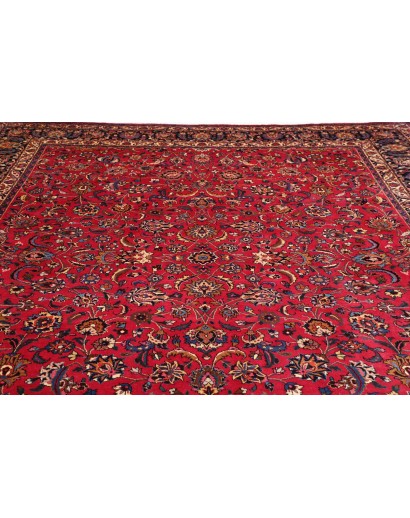Tappeto Mashad Persia marrone blu 308x390