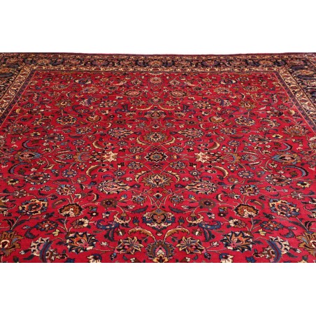 Tappeto Mashad Persia marrone blu 308x390