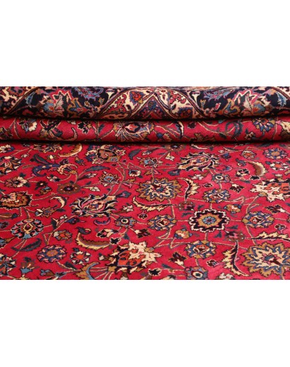 Tappeto Mashad Persia marrone blu 308x390