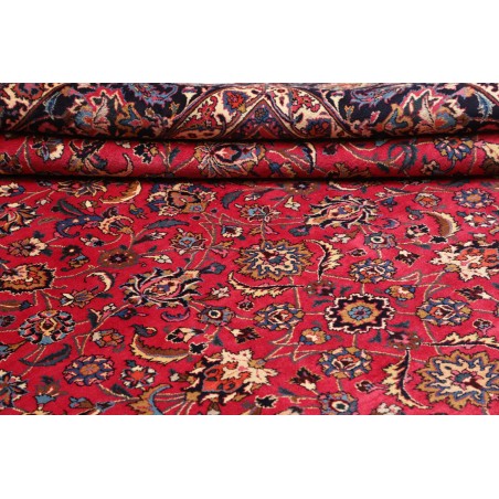 Tappeto Mashad Persia marrone blu 308x390