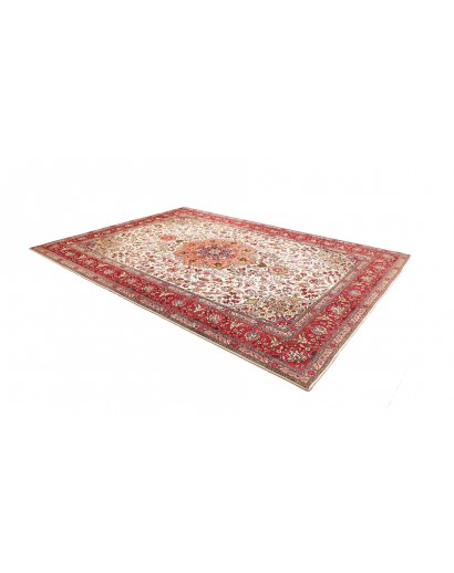 Tappeto Tabriz Persia bianco marrone 253x344