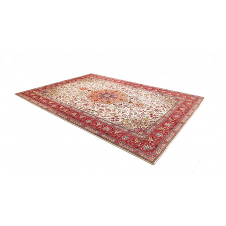 Tappeto Tabriz Persia bianco marrone 253x344