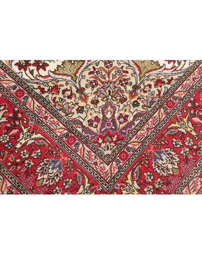 Tappeto Tabriz Persia bianco marrone 253x344