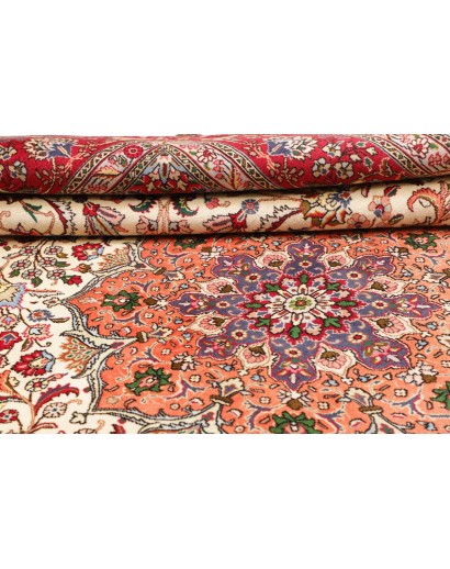 Tappeto Tabriz Persia bianco marrone 253x344