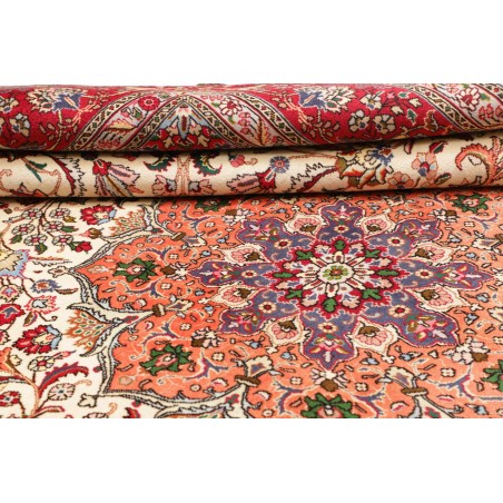 Tappeto Tabriz Persia bianco marrone 253x344