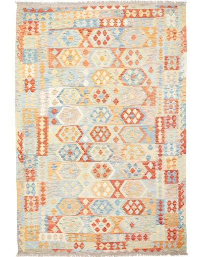 Tappeto Kilim Afghanistan bianco 203x303