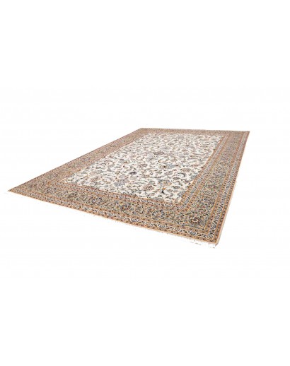 Tappeto Kashan Persia bianco grigio 305x407