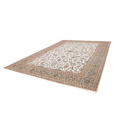 Tappeto Kashan Persia bianco grigio 305x407