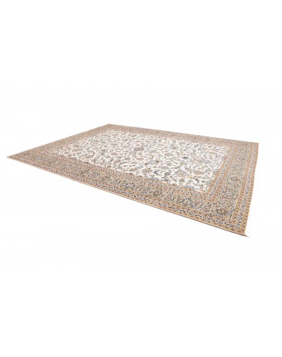 Tappeto Kashan Persia bianco grigio 305x407