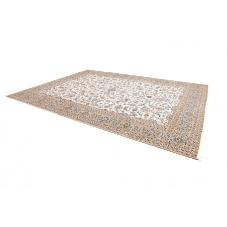 Tappeto Kashan Persia bianco grigio 305x407