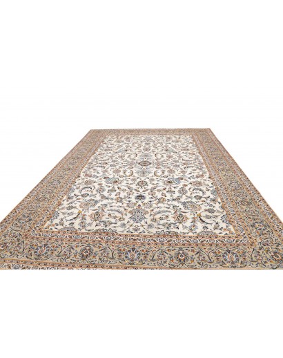 Tappeto Kashan Persia bianco grigio 305x407