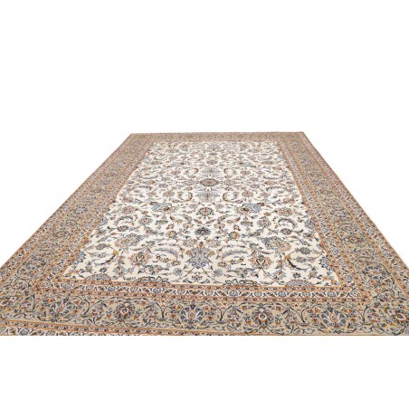 Tappeto Kashan Persia bianco grigio 305x407