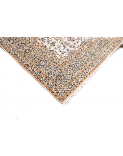 Tappeto Kashan Persia bianco grigio 305x407