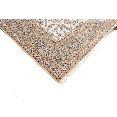 Tappeto Kashan Persia bianco grigio 305x407