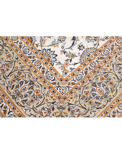 Tappeto Kashan Persia bianco grigio 305x407