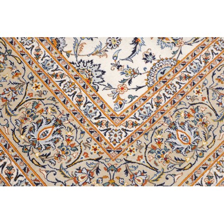 Tappeto Kashan Persia bianco grigio 305x407