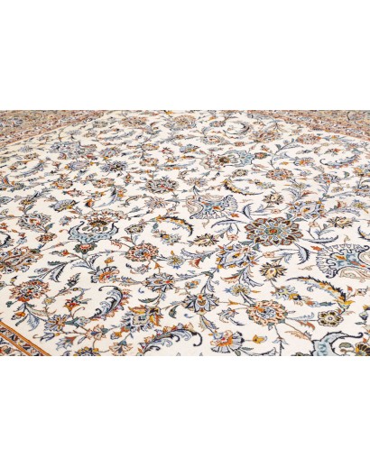 Tappeto Kashan Persia bianco grigio 305x407
