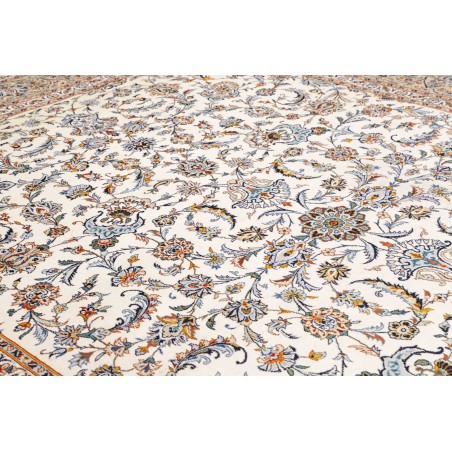 Tappeto Kashan Persia bianco grigio 305x407