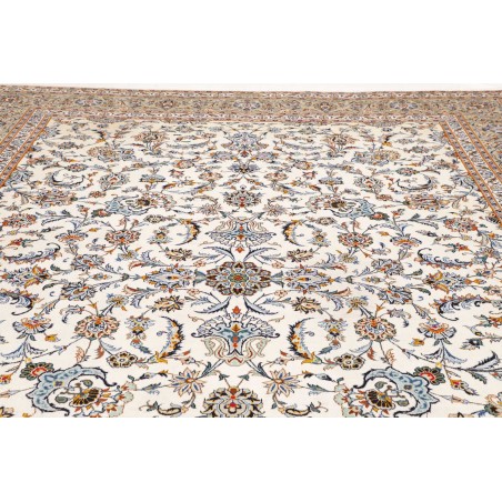 Tappeto Kashan Persia bianco grigio 305x407
