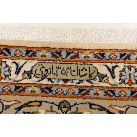 Tappeto Kashan Persia bianco grigio 305x407