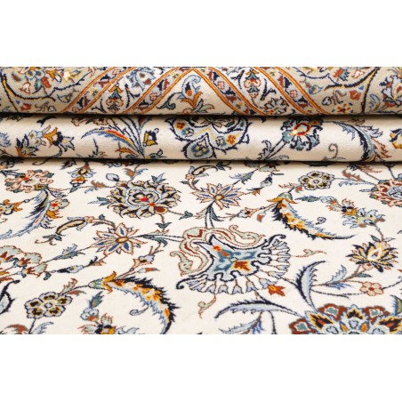 Tappeto Kashan Persia bianco grigio 305x407
