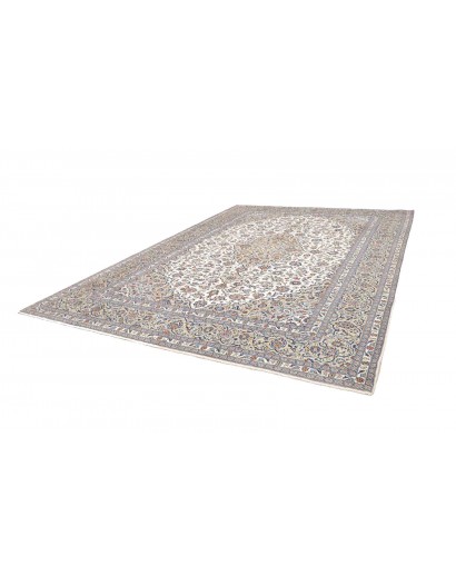 Tappeto Kashan Persia beige grigio 297x402