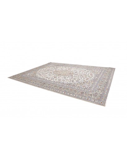 Tappeto Kashan Persia beige grigio 297x402
