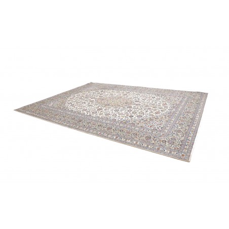 Tappeto Kashan Persia beige grigio 297x402