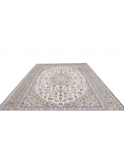 Tappeto Kashan Persia beige grigio 297x402