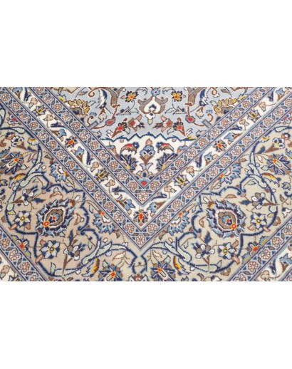 Tappeto Kashan Persia beige grigio 297x402