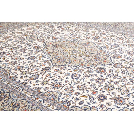 Tappeto Kashan Persia beige grigio 297x402