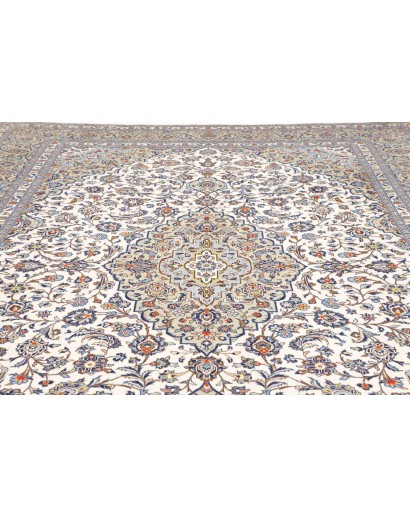 Tappeto Kashan Persia beige grigio 297x402