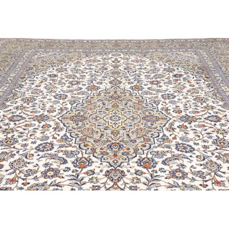 Tappeto Kashan Persia beige grigio 297x402