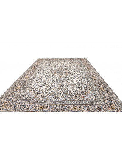 Tappeto Kashan Persia bianco verde 302x407