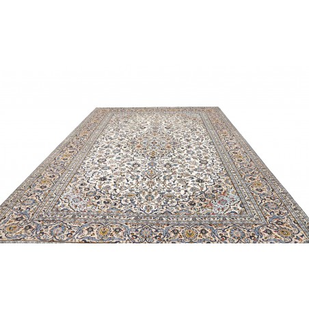 Tappeto Kashan Persia bianco verde 302x407