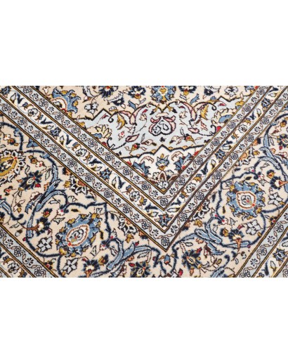 Tappeto Kashan Persia bianco verde 302x407