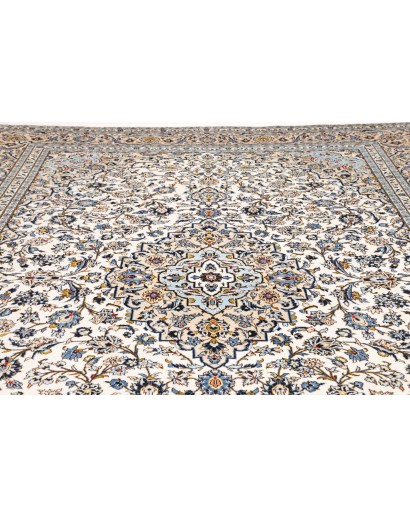 Tappeto Kashan Persia bianco verde 302x407