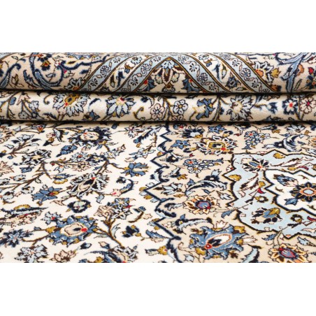 Tappeto Kashan Persia bianco verde 302x407
