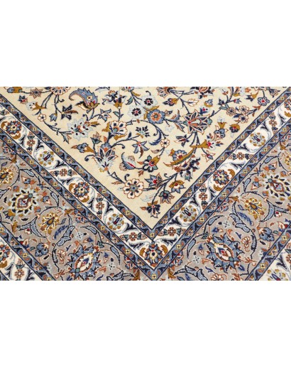 Tappeto Kashan Persia beige grigio 232x353