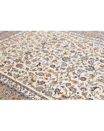 Tappeto Kashan Persia beige grigio 232x353