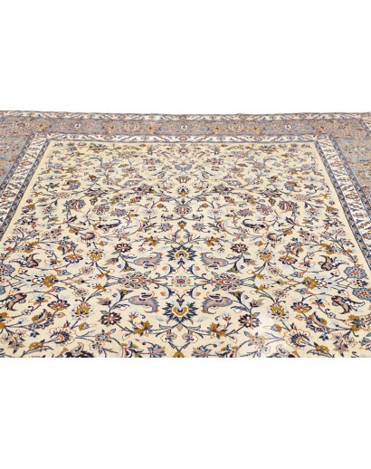 Tappeto Kashan Persia beige grigio 232x353
